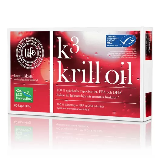 Life Krill Oil, krilliöljyä sisältävä ravintolisä tuote hintaan 36,4€ liikkeestä Life