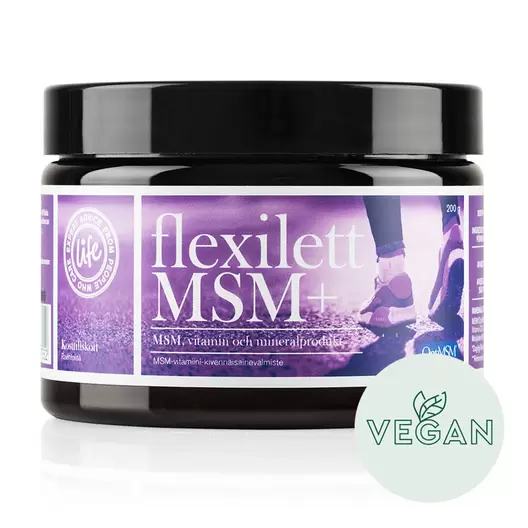 Life Flexilett MSM+ 200 g, MSM-vitamiini- kivennäisvalmiste tuote hintaan 19,9€ liikkeestä Life