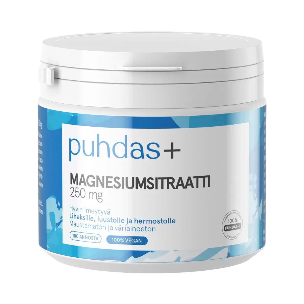 Puhdas+ Magnesiumsitraatti 200g tuote hintaan 12,54€ liikkeestä Life