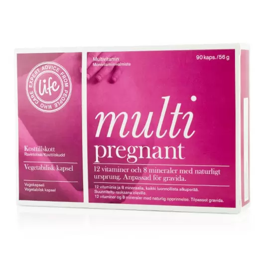 Life MultiPregnant Monivitamiini tuote hintaan 20,9€ liikkeestä Life