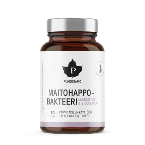 Puhdistamo Maitohappobakteeri - Lactospore & Boulardii 60 kaps tuote hintaan 19,95€ liikkeestä Life