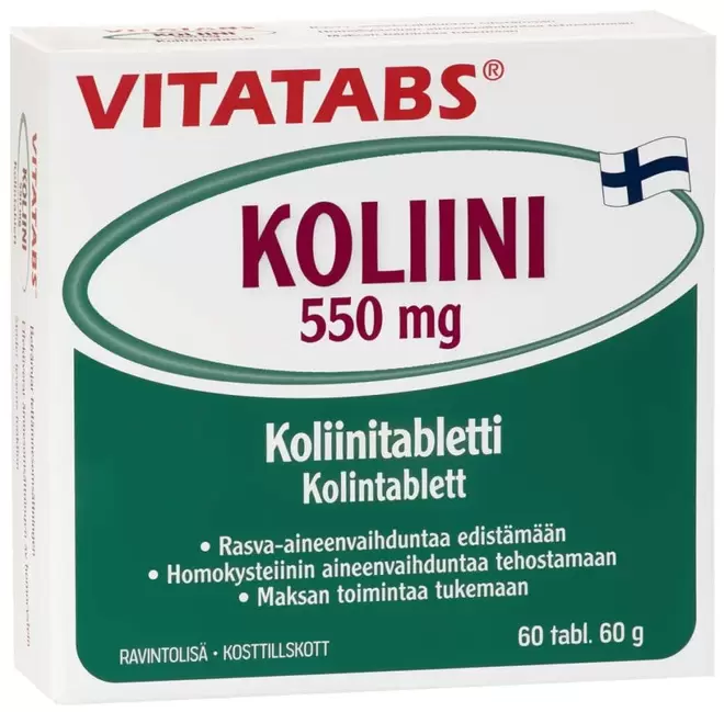 Vitatabs Koliini 60 tab tuote hintaan 9,9€ liikkeestä Life