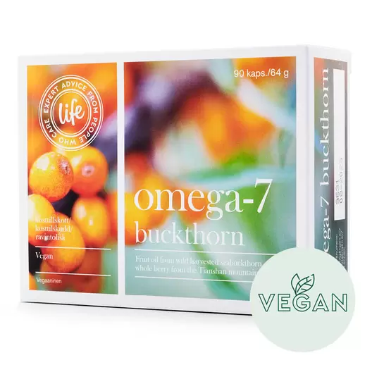 Life Omega-7 tyrniöljykapseli tuote hintaan 34,9€ liikkeestä Life