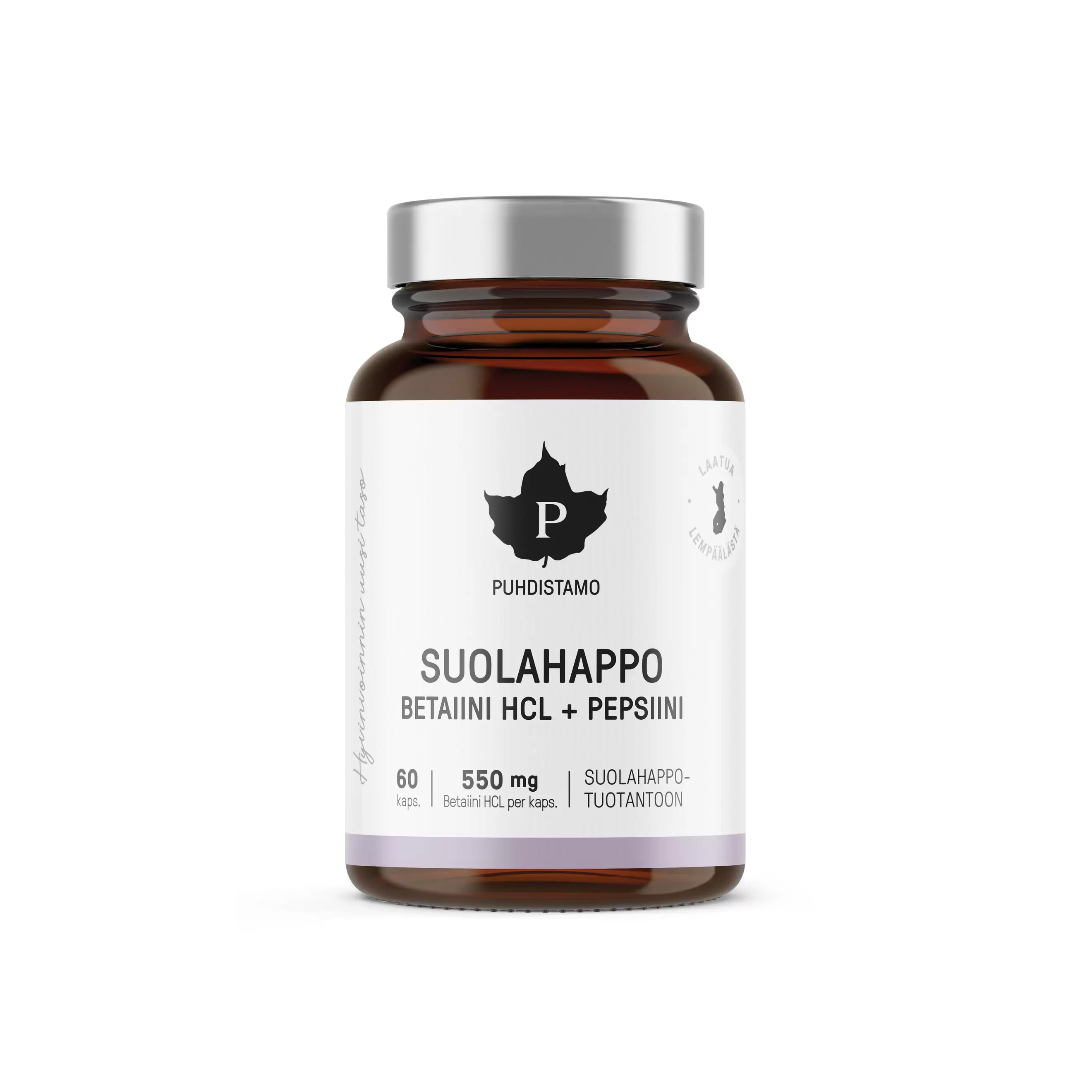 Puhdistamo Betaine HCL Suolahappo tuote hintaan 19,95€ liikkeestä Life