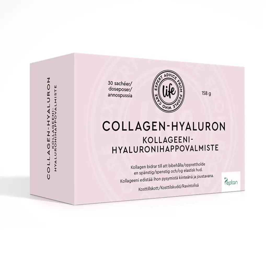 Life Kollageeni-hyaluronihappovalmiste tuote hintaan 29,9€ liikkeestä Life