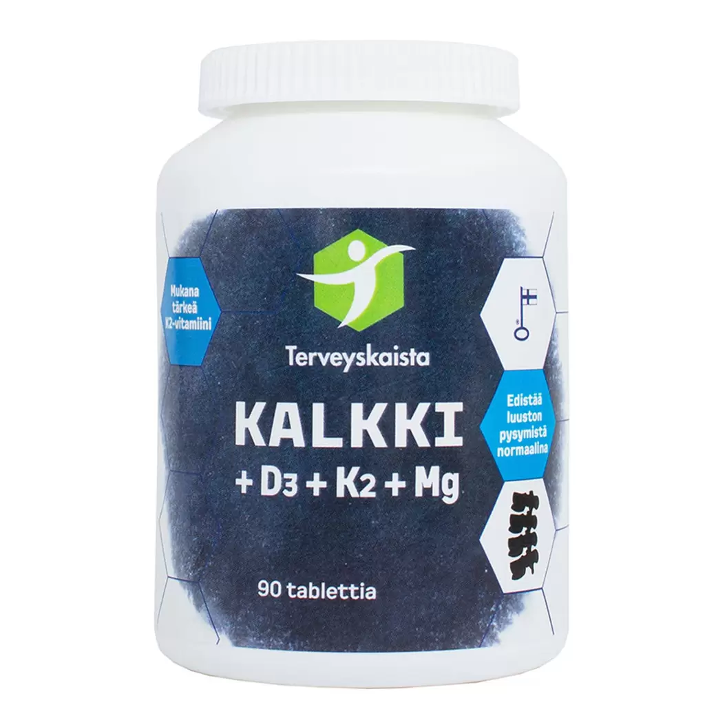 Kalkki + D3 + K2 + Mg tuote hintaan 16,9€ liikkeestä Life