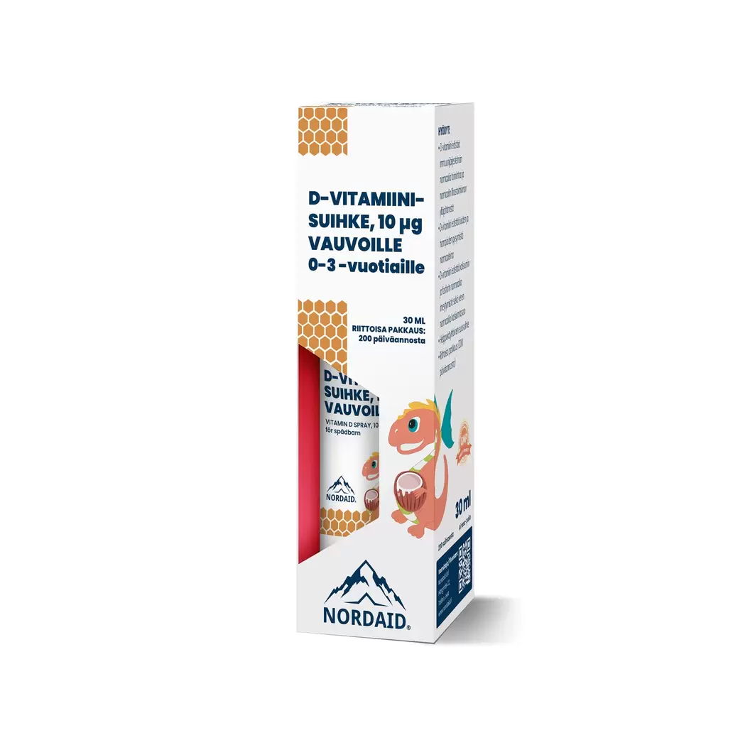 Nordaid D-vitamiinisuihke vauvoille (0-3 -vuotiaille) tuote hintaan 12,9€ liikkeestä Life