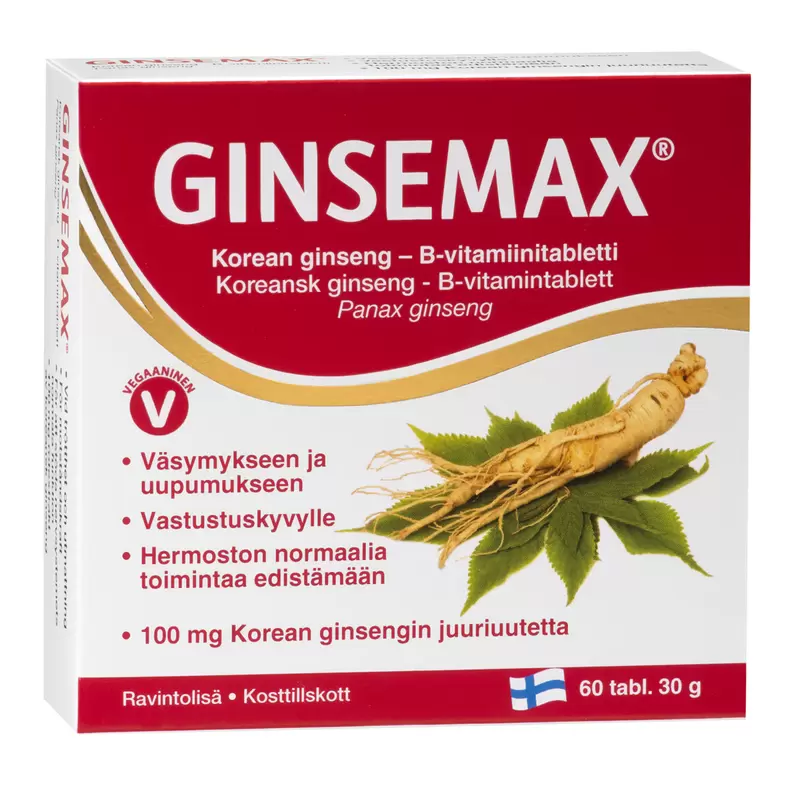 Ginsemax 60 tab tuote hintaan 14,9€ liikkeestä Life