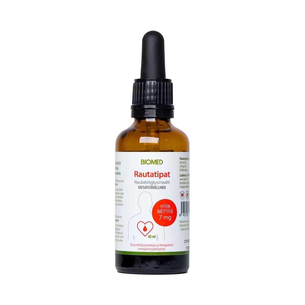 Biomed Rautatipat 40 ml tuote hintaan 22,5€ liikkeestä Life