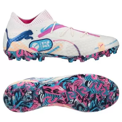 PUMA Future 7 Ultimate MG Volume Up - Valkoinen/Sininen/Poison Pink/Fizzy Melon/Sininen tuote hintaan 155,95€ liikkeestä Unisport