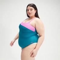 Women's Plus Size Asymmetric Swimsuit Teal/Purple tuote hintaan 24€ liikkeestä Speedo Swimwear